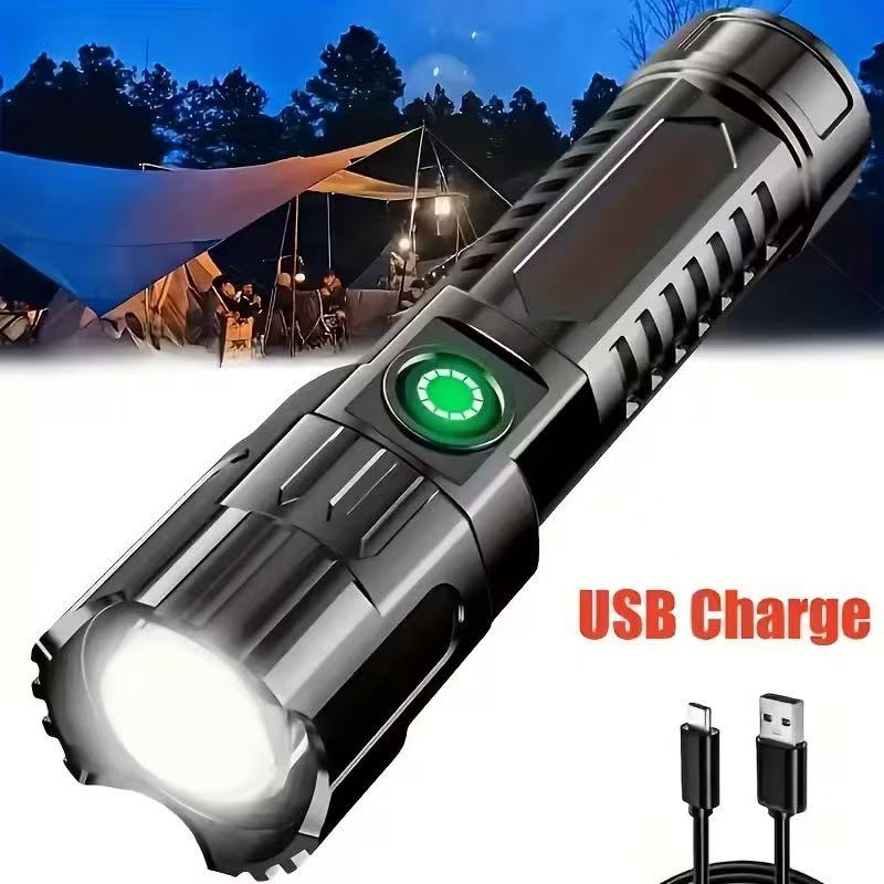 Outdoor Camping Adventure Lamp - New High-power Led Flashlight USB Rechargeable