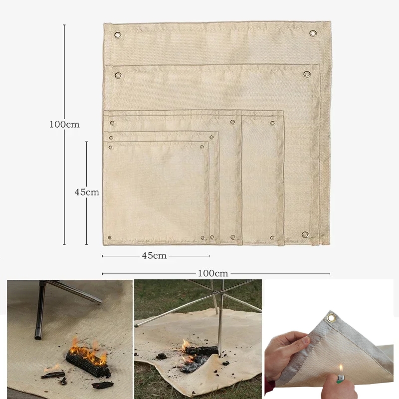 Camping Fireproof Mat Heat Res - Outdoor Camping Fire ulasan dan harga