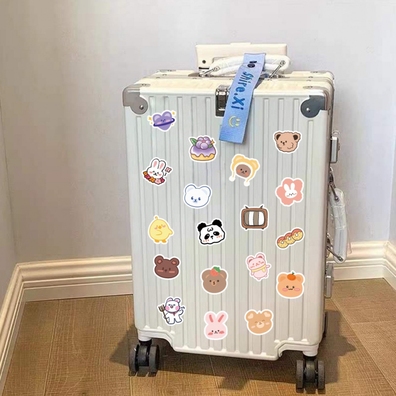100pcs Cute  Bear Stickers Vin - Bear Canister ulasan dan harga