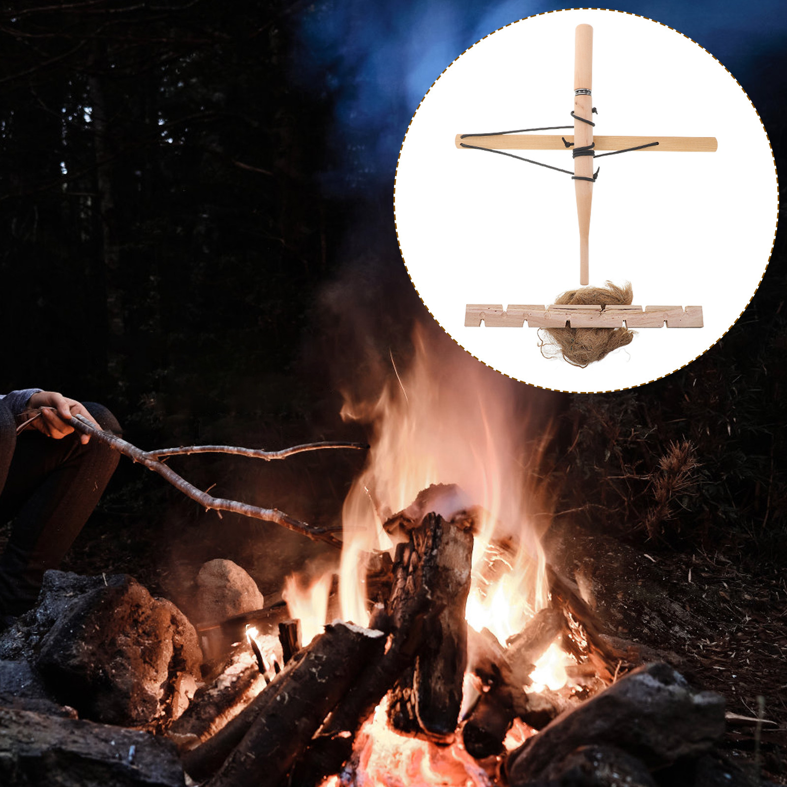 Bow Drill Fire Starters Outdoo - Outdoor Camping Fire ulasan dan harga