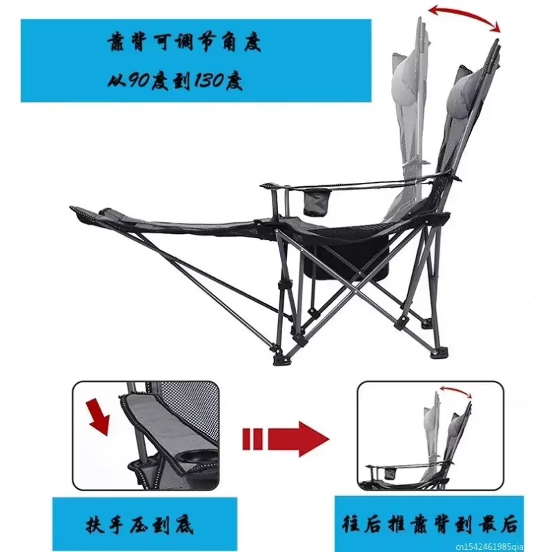 2in1 Outdoor Folding Chair Por - Outdoor Camping Recliner ulasan dan harga