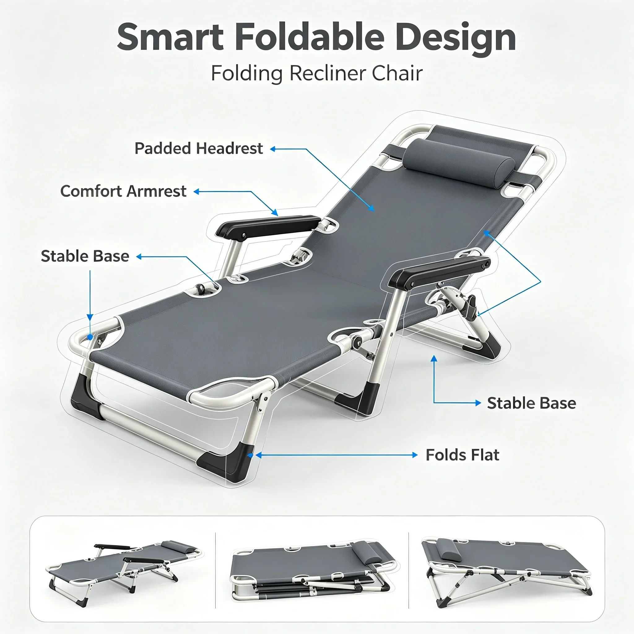 Office Lunch Nap Folding Loung - Outdoor Camping Recliner ulasan dan harga