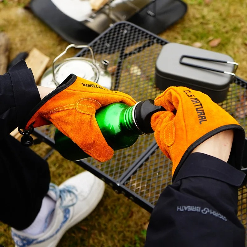 Heat Resistant BBQ Gloves Cowh - Outdoor Camping Fire ulasan dan harga
