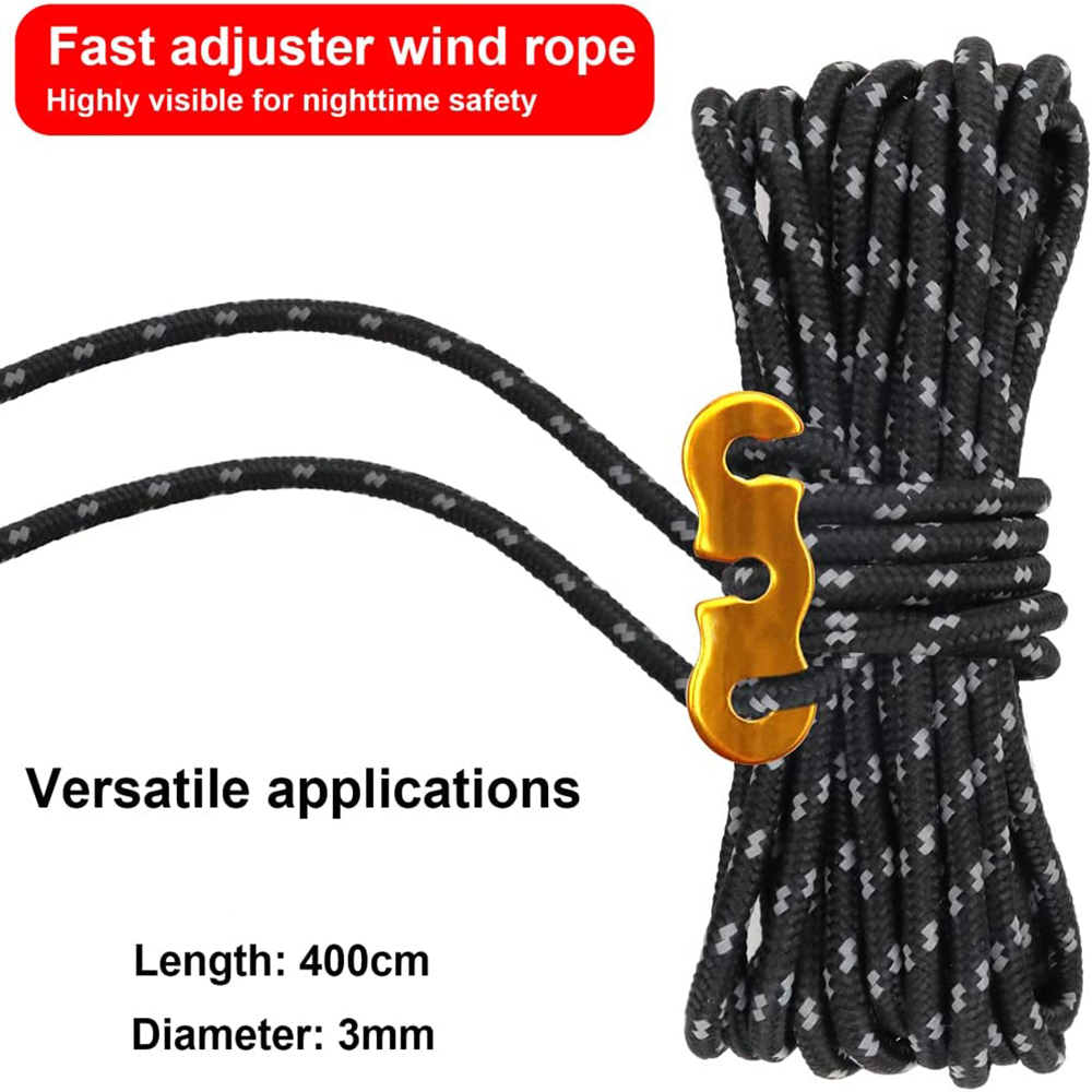 4Pcs Outdoor Guy Lines Tent Co - Outdoor Camping Canopy ulasan dan harga