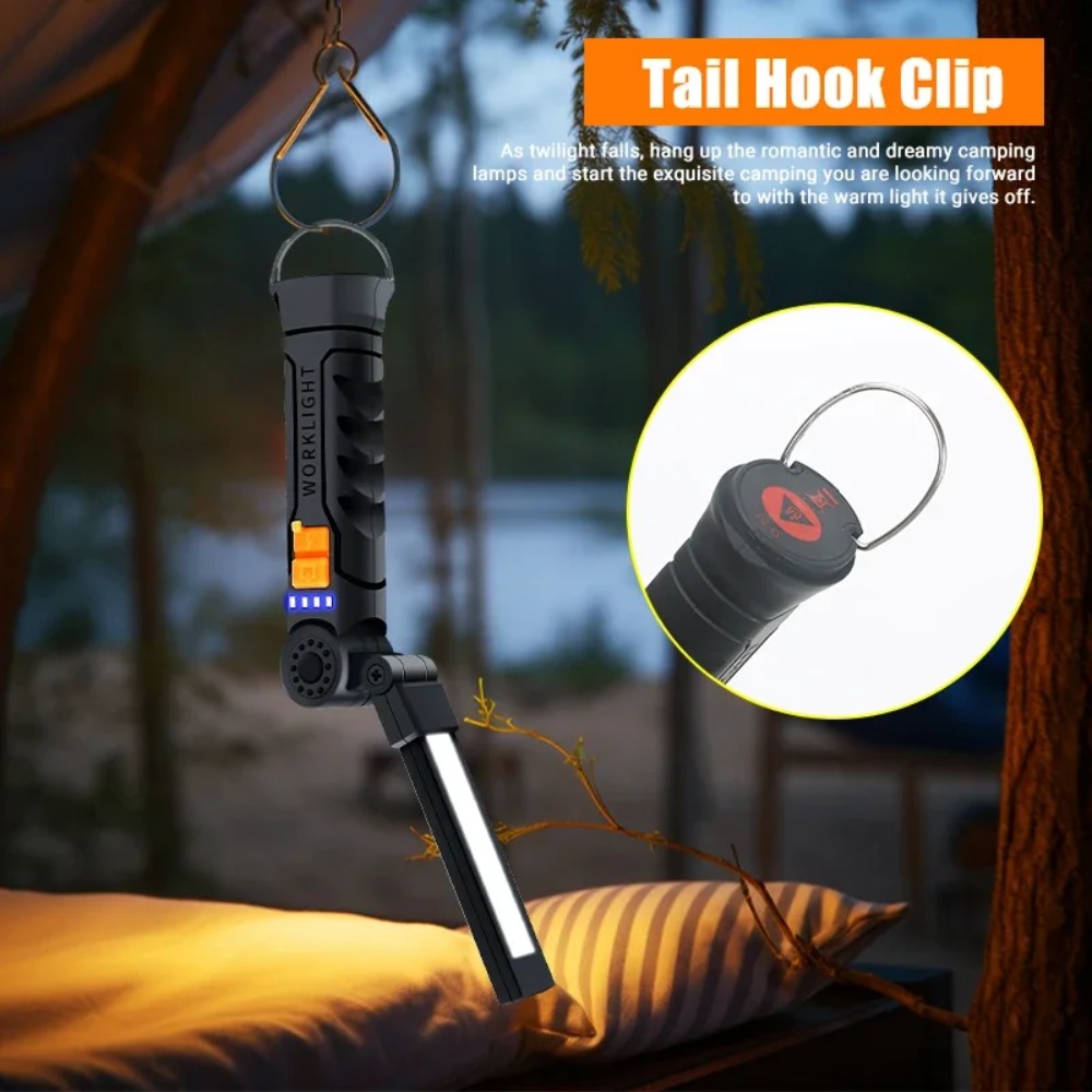 Portable COB LED Flashlight US - Outdoor Camping Adventure Lamp ulasan dan harga