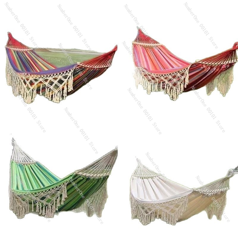 Canvas Double Hammock with Tas - Outdoor Camping Hammock Chair ulasan dan harga