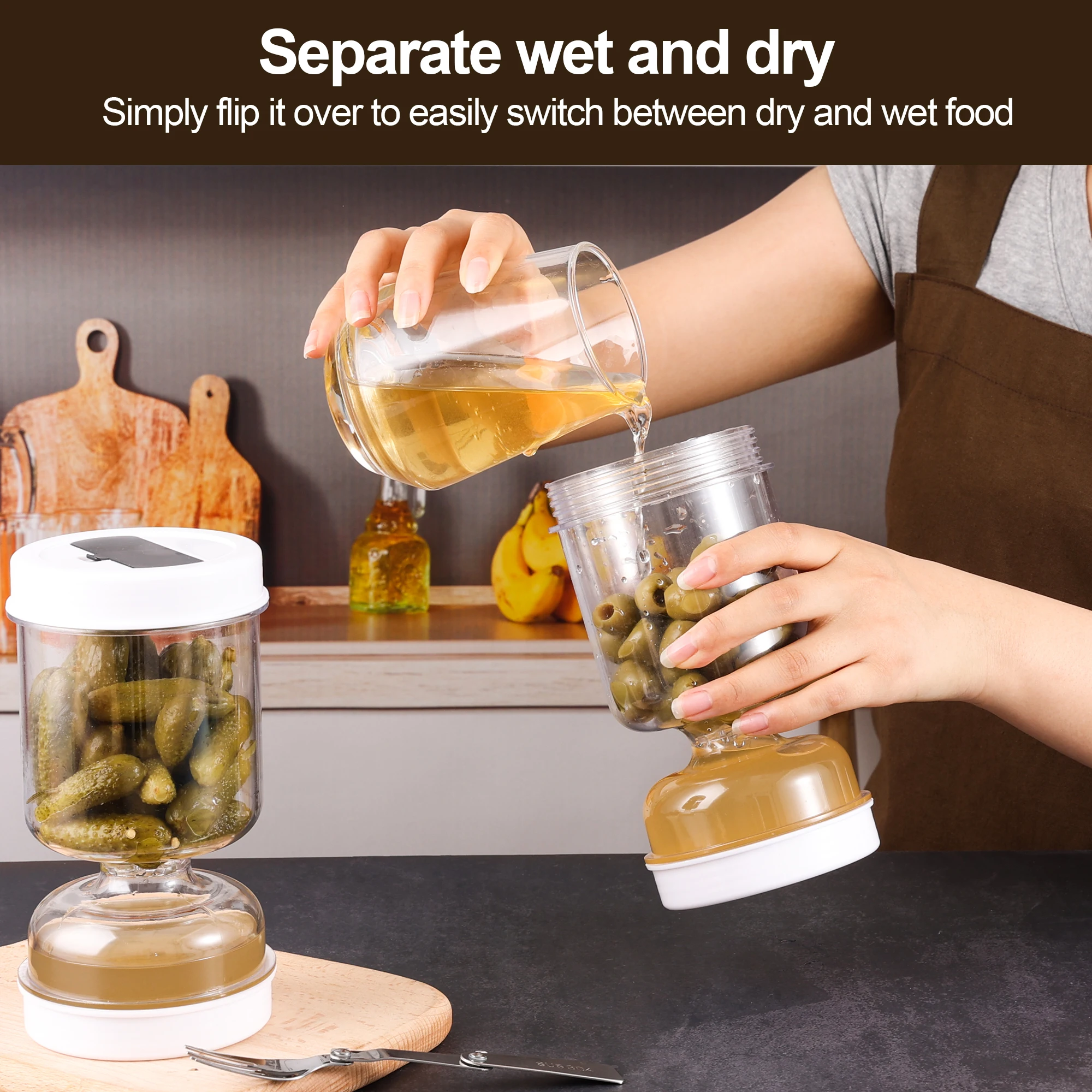 Pickles Jar With Forks Dry and - Bear Canister ulasan dan harga