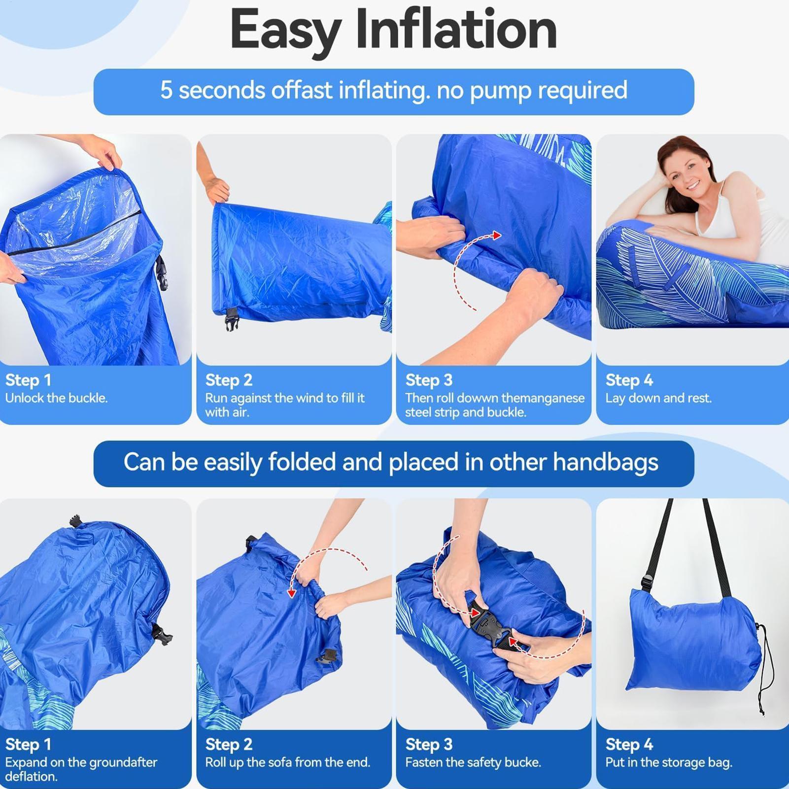 Inflatable Lounger with Sunsha - Outdoor Camping Canopy ulasan dan harga