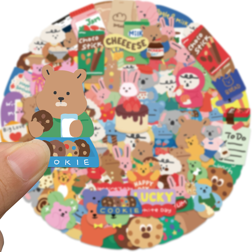 100pcs Pack Cartoon Dailylike  - Bear Canister ulasan dan harga