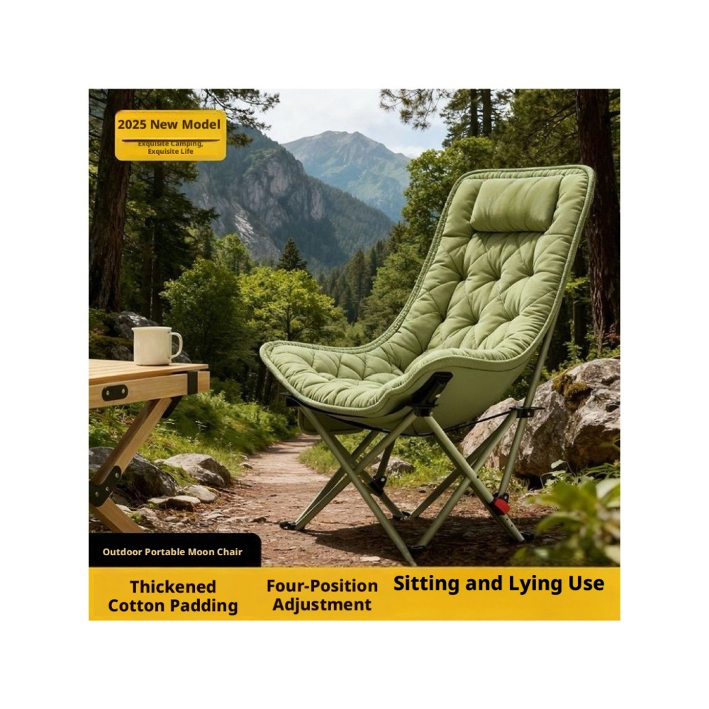 Thickened Cotton Outdoor Foldi - Outdoor Camping Recliner ulasan dan harga