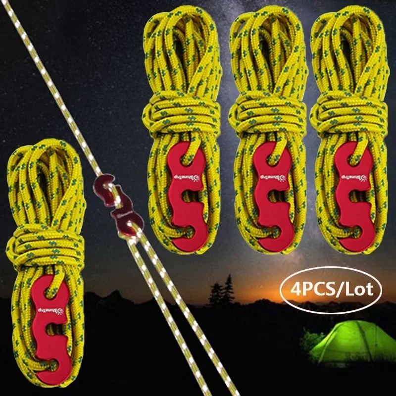 4pcs Durable Camping Tent Rope - Outdoor Camping Canopy ulasan dan harga