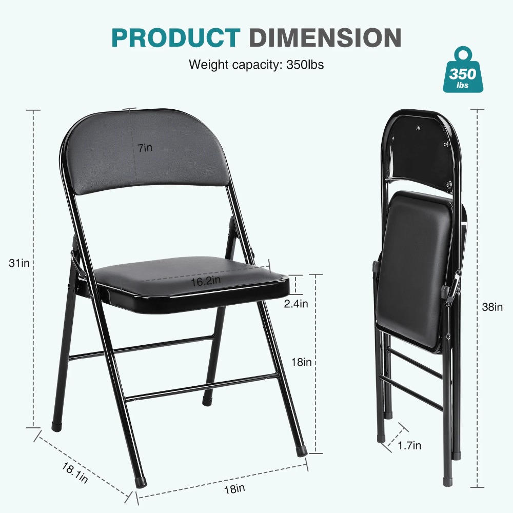 Folding Chair 4 Pack Leather P - Folding Chair ulasan dan harga