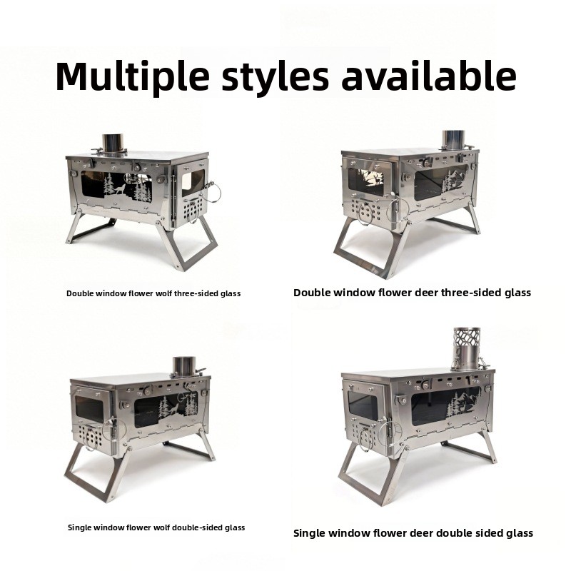 Stainless Steel Foldable Porta - Outdoor Camping Stove Wood ulasan dan harga