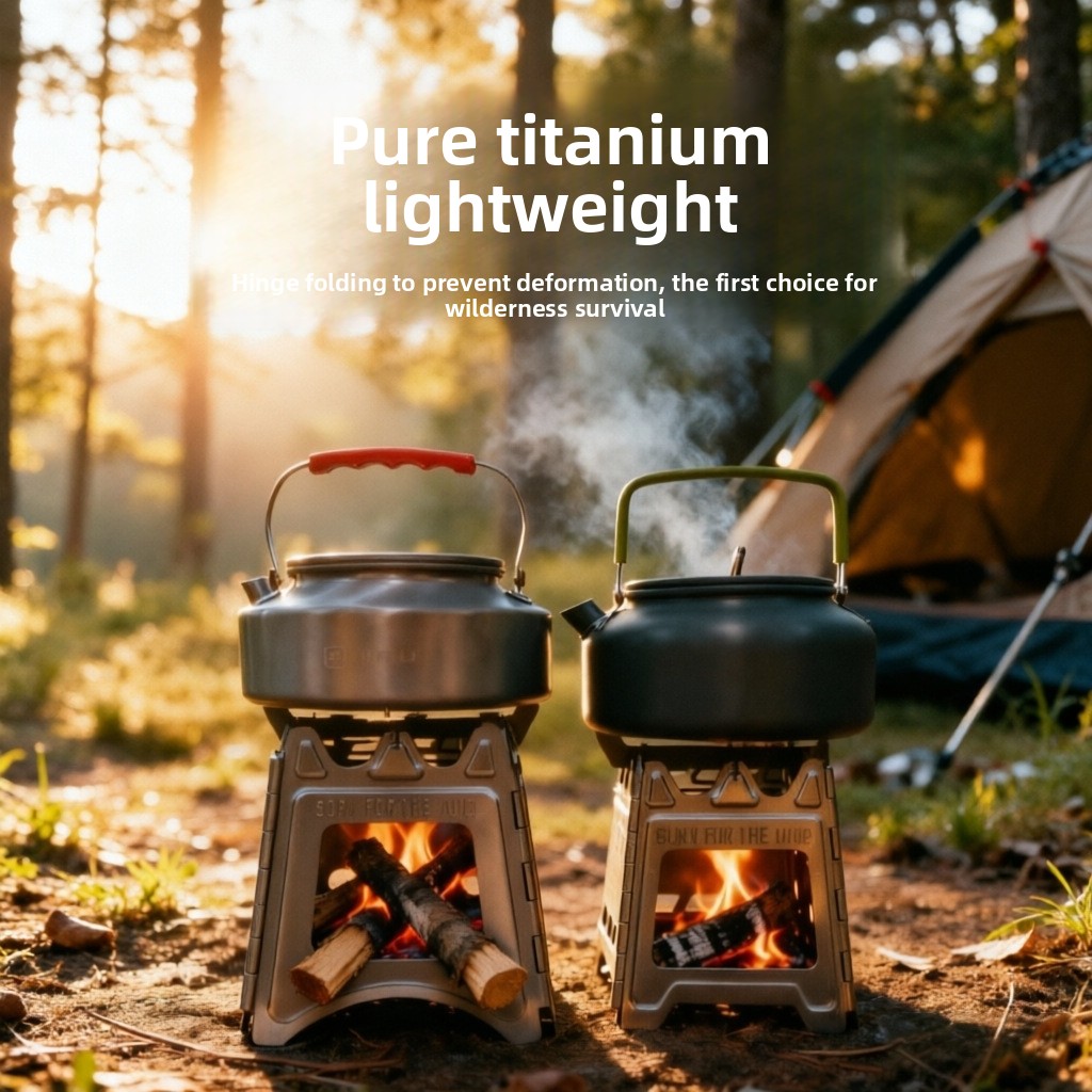 TiForge Compact Folding Titani - Outdoor Camping Stove Wood ulasan dan harga