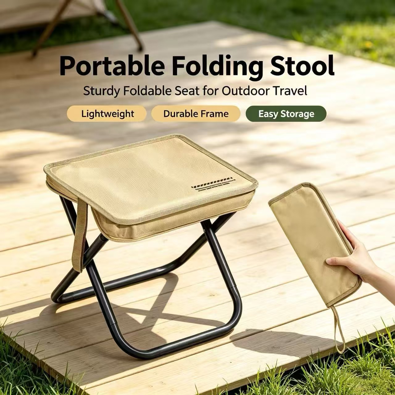 Magza Portable Folding Stool U - Outdoor Camping Hammock Chair ulasan dan harga