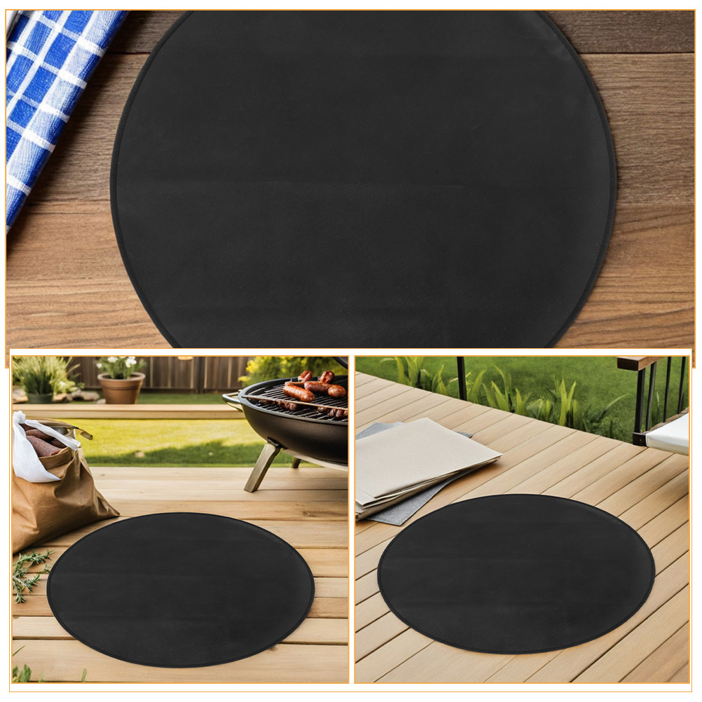Round Fireproof Bbq Mat Heat R - Outdoor Camping Fire ulasan dan harga