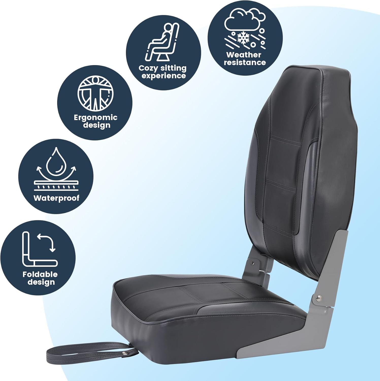 2 Pack Folding Boat Seats, Hig - Folding Chair ulasan dan harga