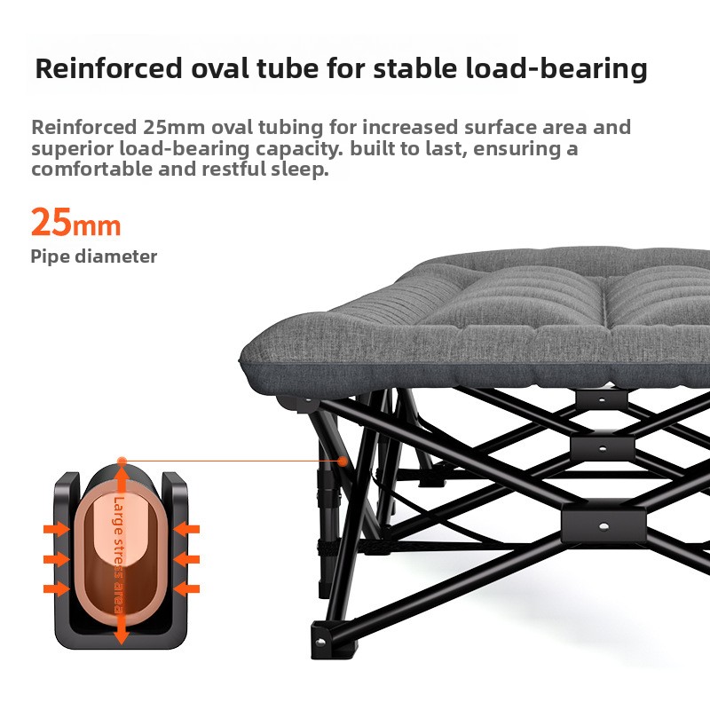 Foldable Single Bed Portable H - Outdoor Camping Recliner ulasan dan harga