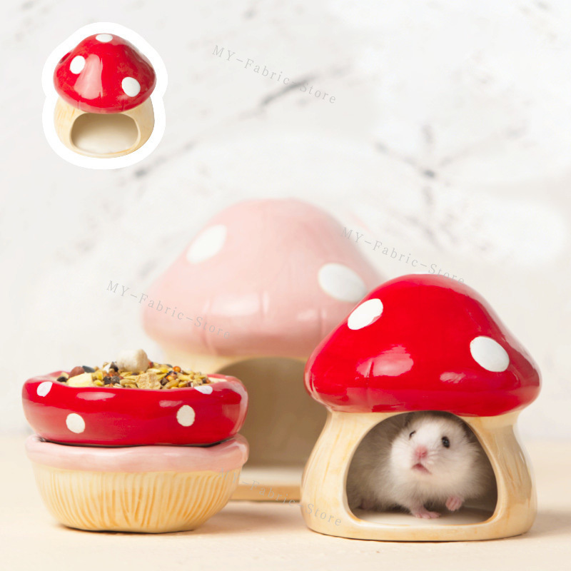 1pcs Cute Ceramic Mushroom Ham - Bear Canister ulasan dan harga