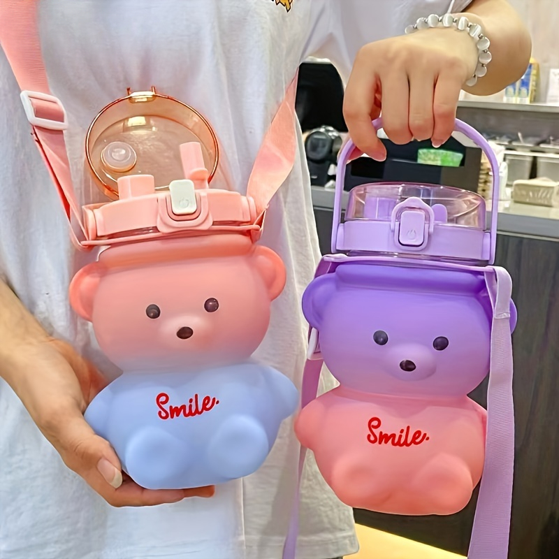 1pc Cute Bear Water Bottle BPA - Bear Canister ulasan dan harga