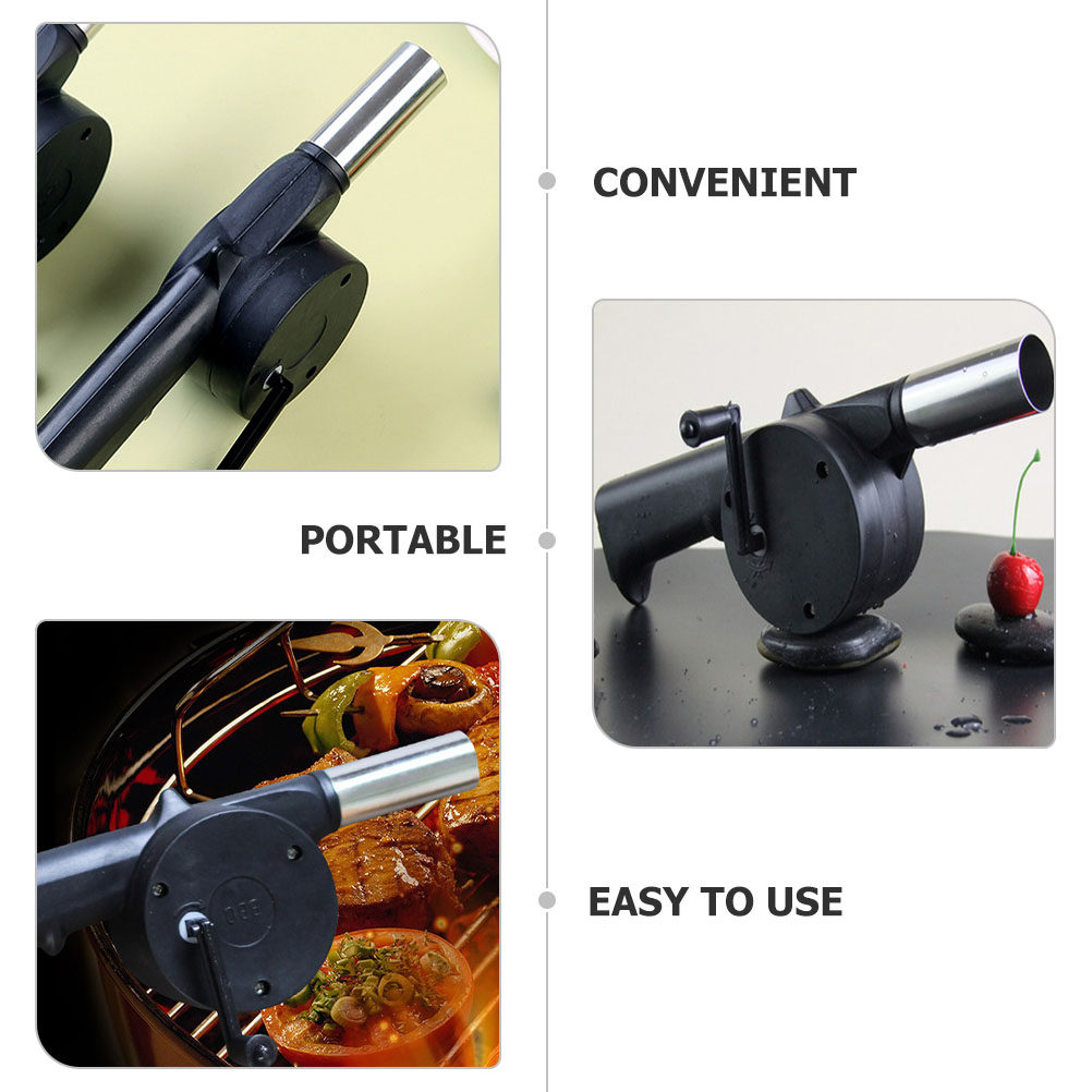 4Pcs Hand Crank Barbecue Fan P - Outdoor Camping Fire ulasan dan harga