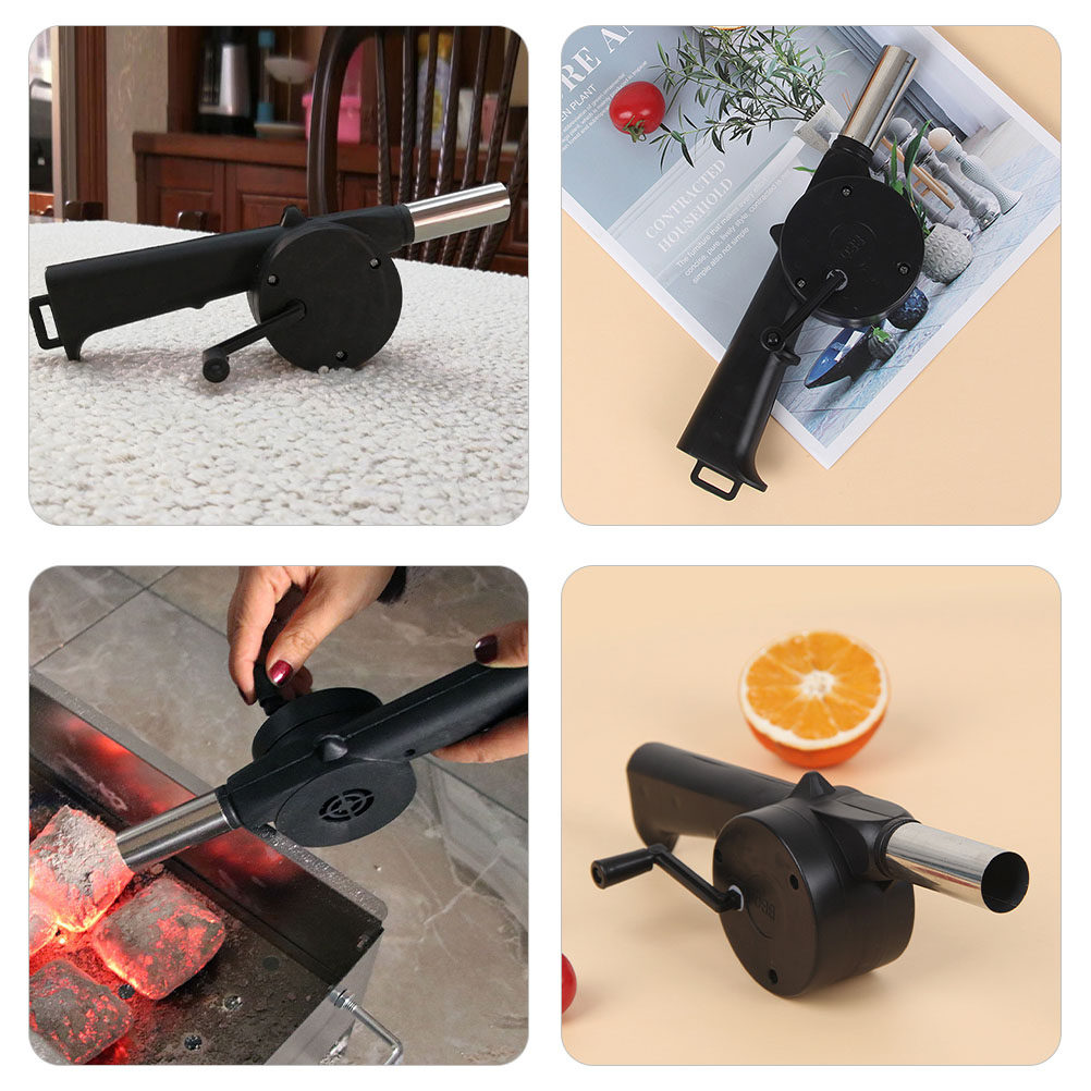 4Pcs Hand Crank Barbecue Fan P - Outdoor Camping Fire ulasan dan harga