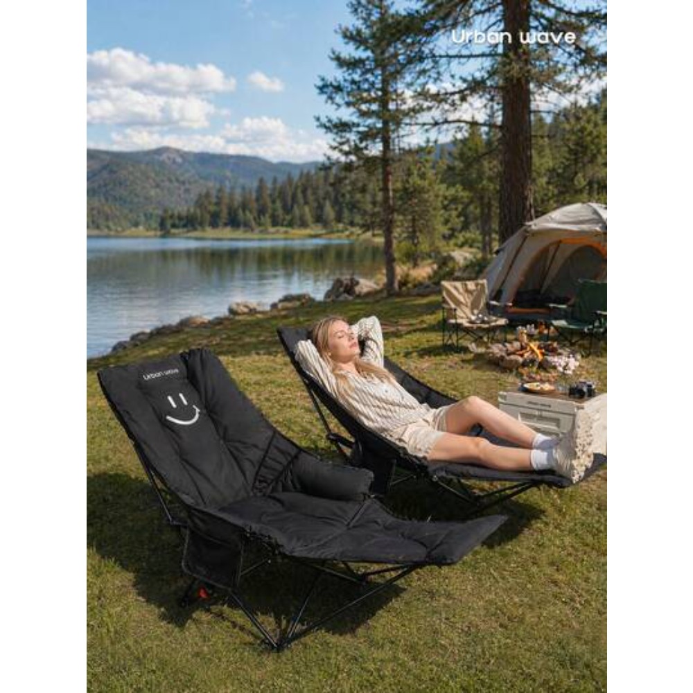2-In-1 Reclining Camping Chair - Outdoor Camping Recliner ulasan dan harga