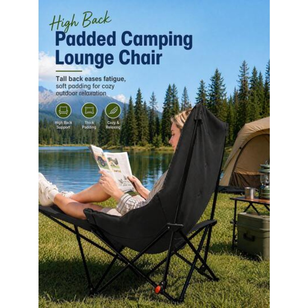 2-In-1 Reclining Camping Chair - Outdoor Camping Recliner ulasan dan harga