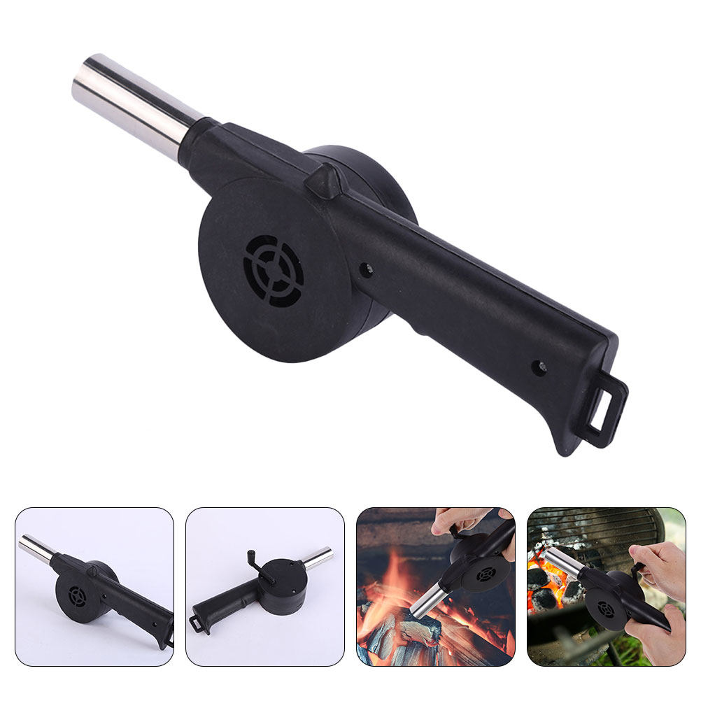 Manual Blower Black Hand Crank - Outdoor Camping Fire ulasan dan harga
