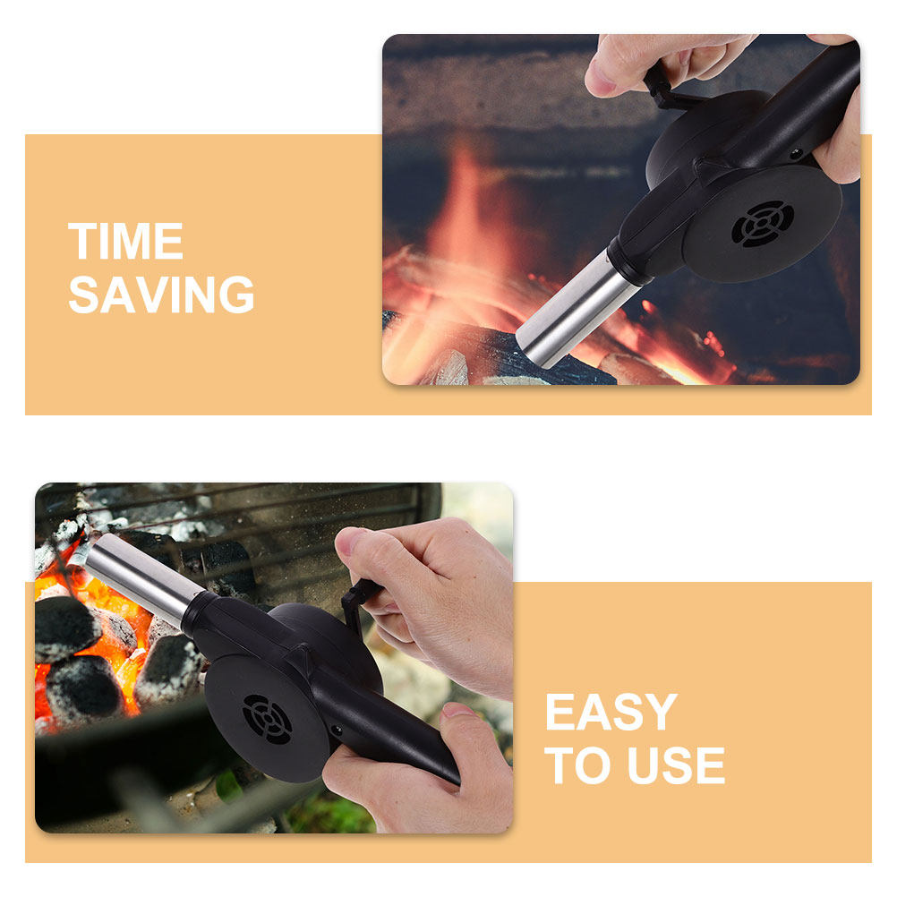 Manual Blower Black Hand Crank - Outdoor Camping Fire ulasan dan harga