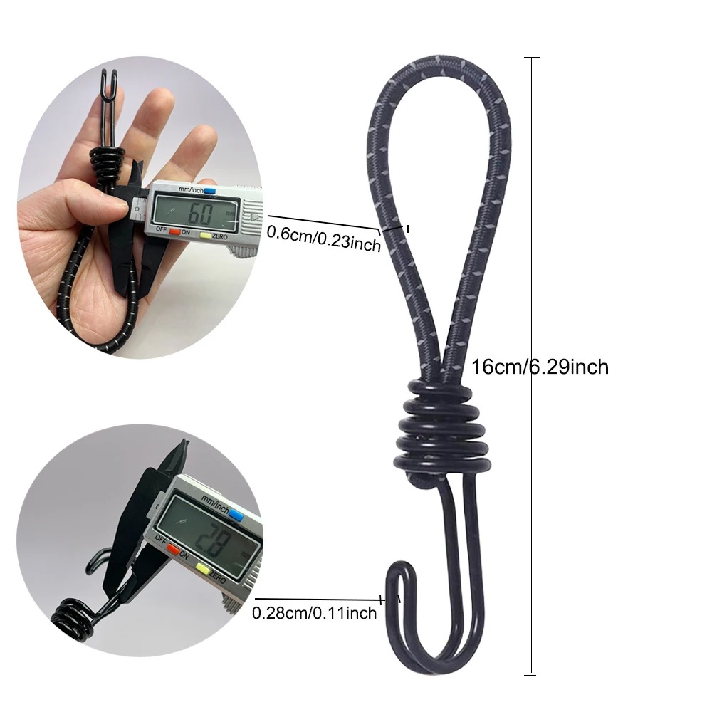 5/10Pcs Tent Elastic Rope Cord - Outdoor Camping Canopy ulasan dan harga